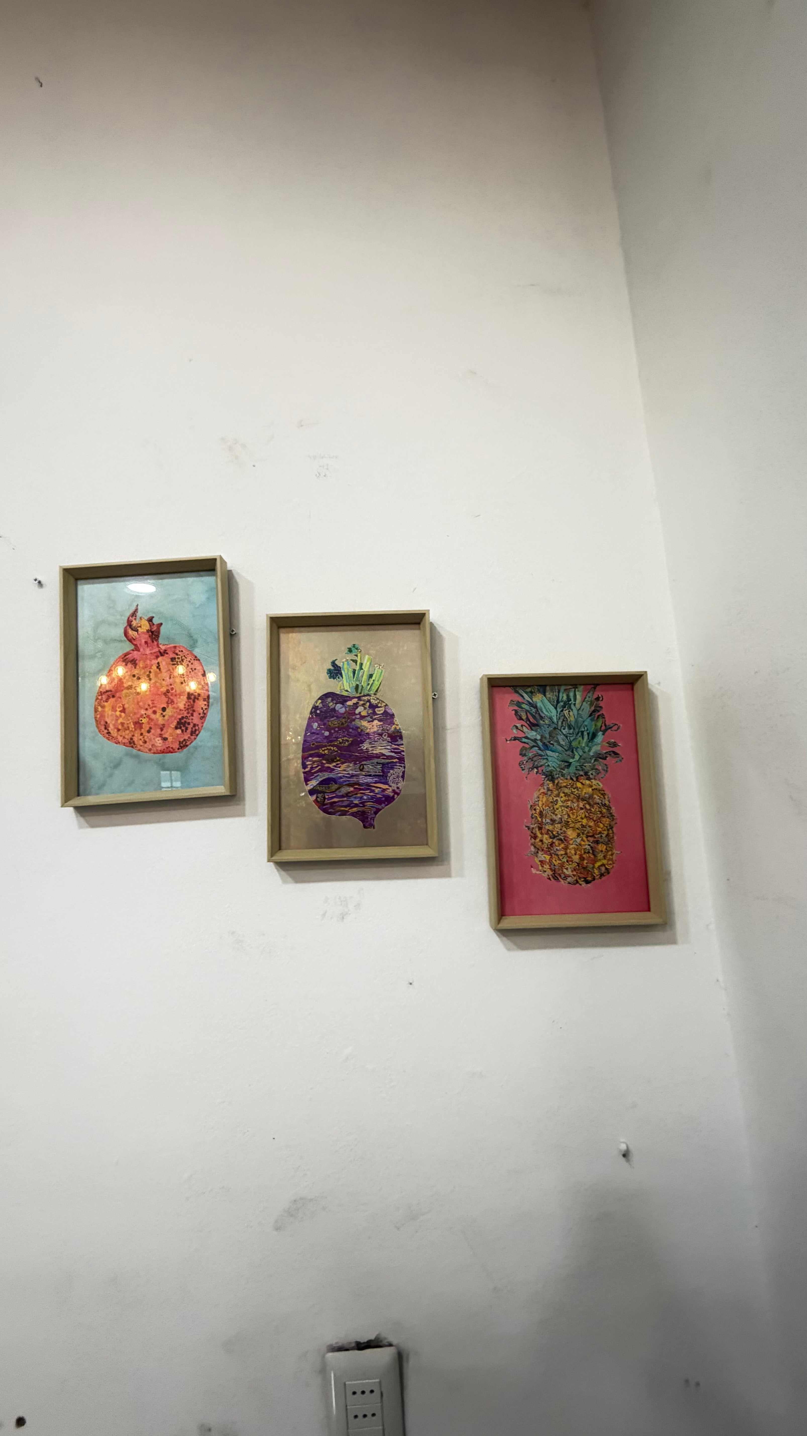 Set de 3 Cuadros Frutas y Hortaliza