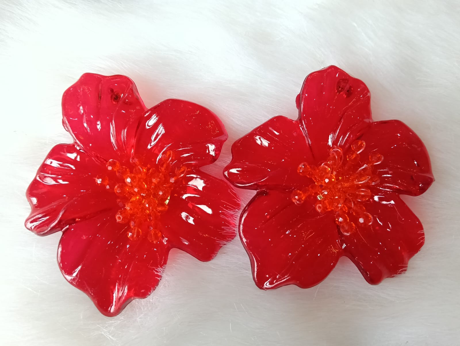 Flor Roja con Naranjo