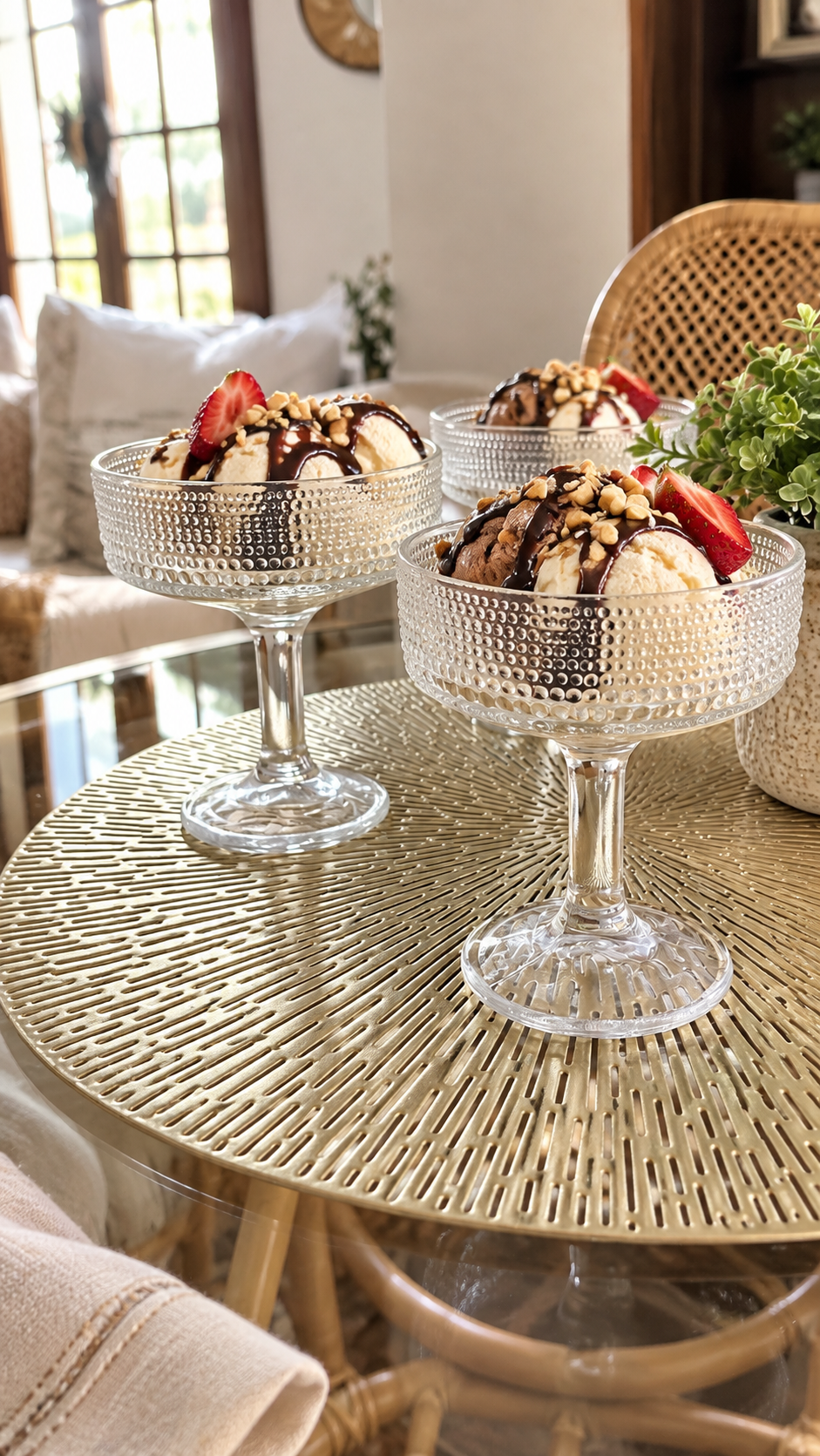 Set de 4 copas de helado