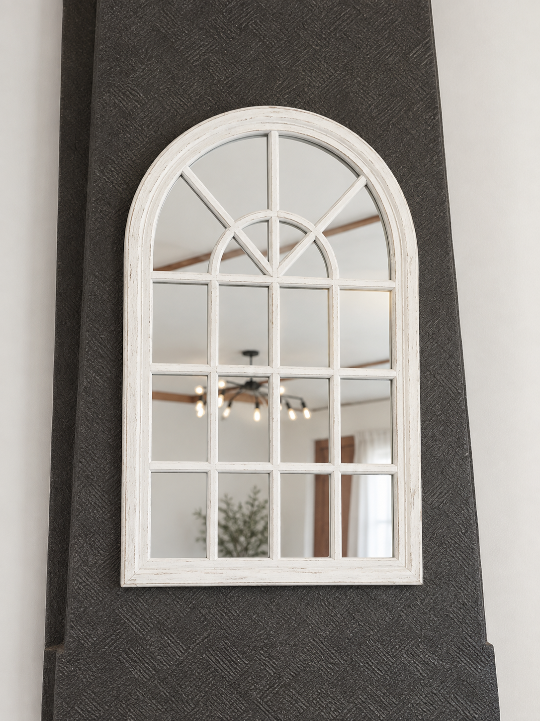 Espejo Blanco con Diseño Ventana