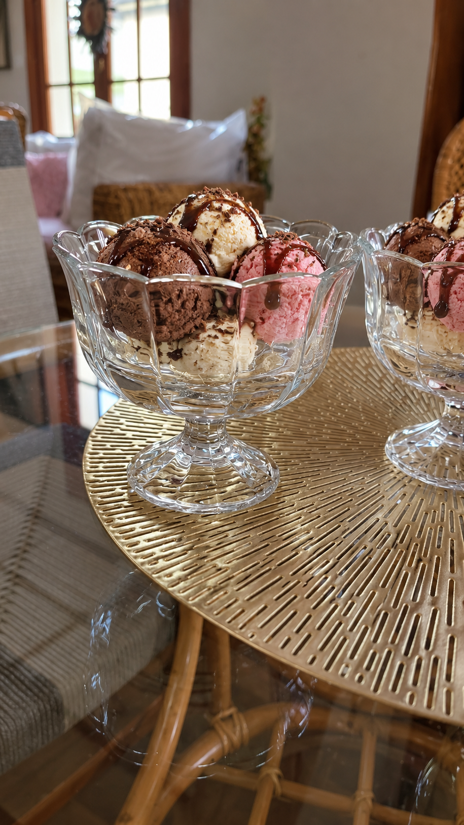 Set de 6 copas de postre transparentes