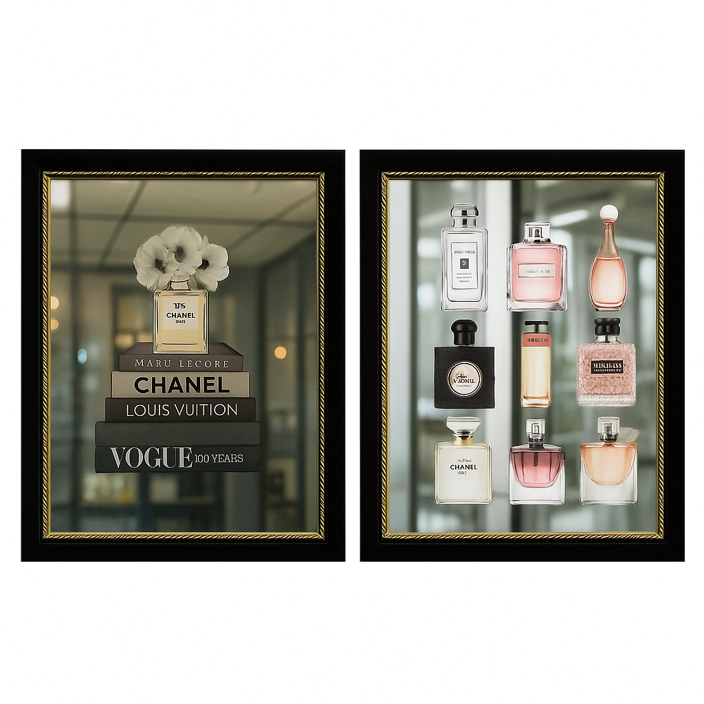 Set 2 Cuadros Perfume de Lujo