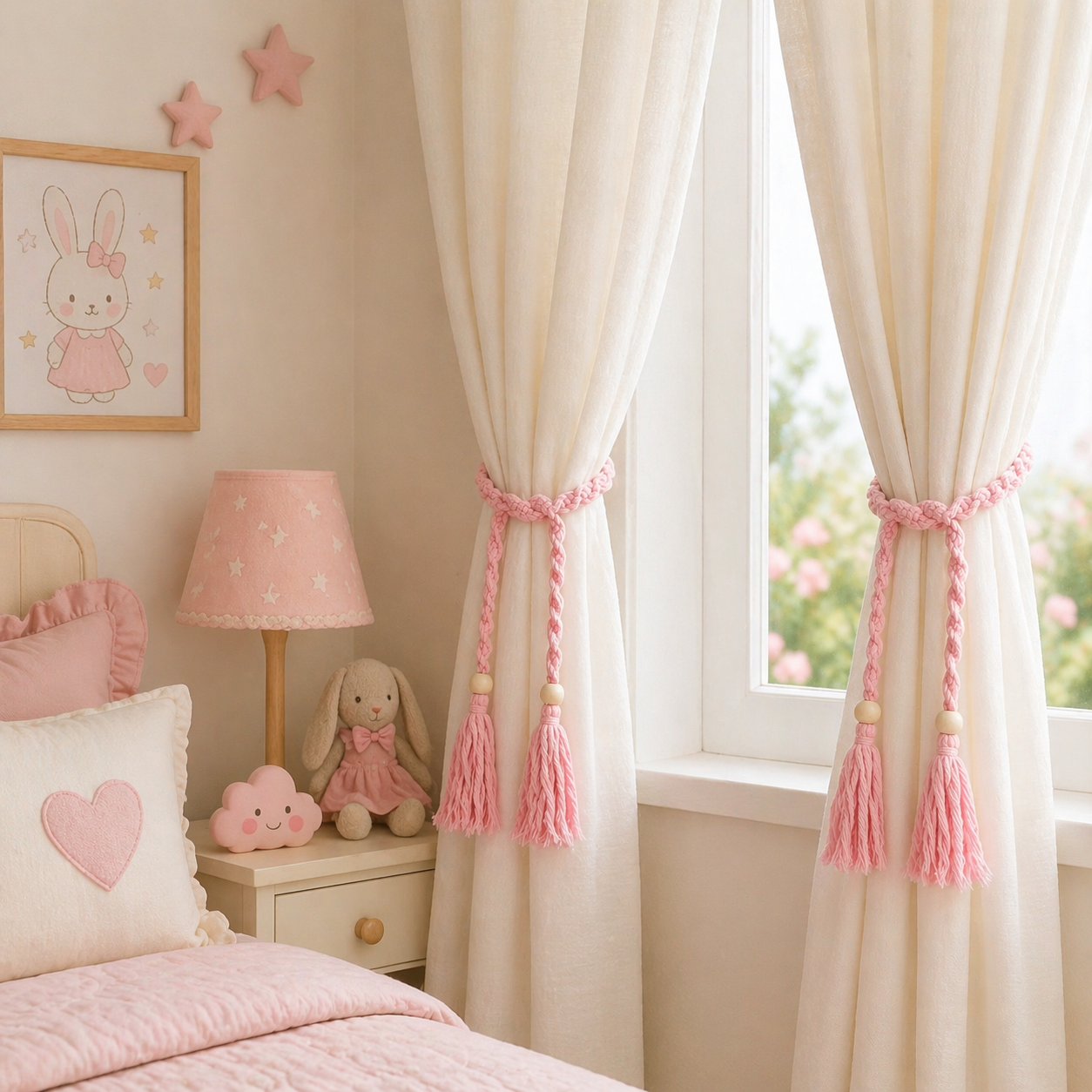 Abrazaderas de Cortinas Rosada