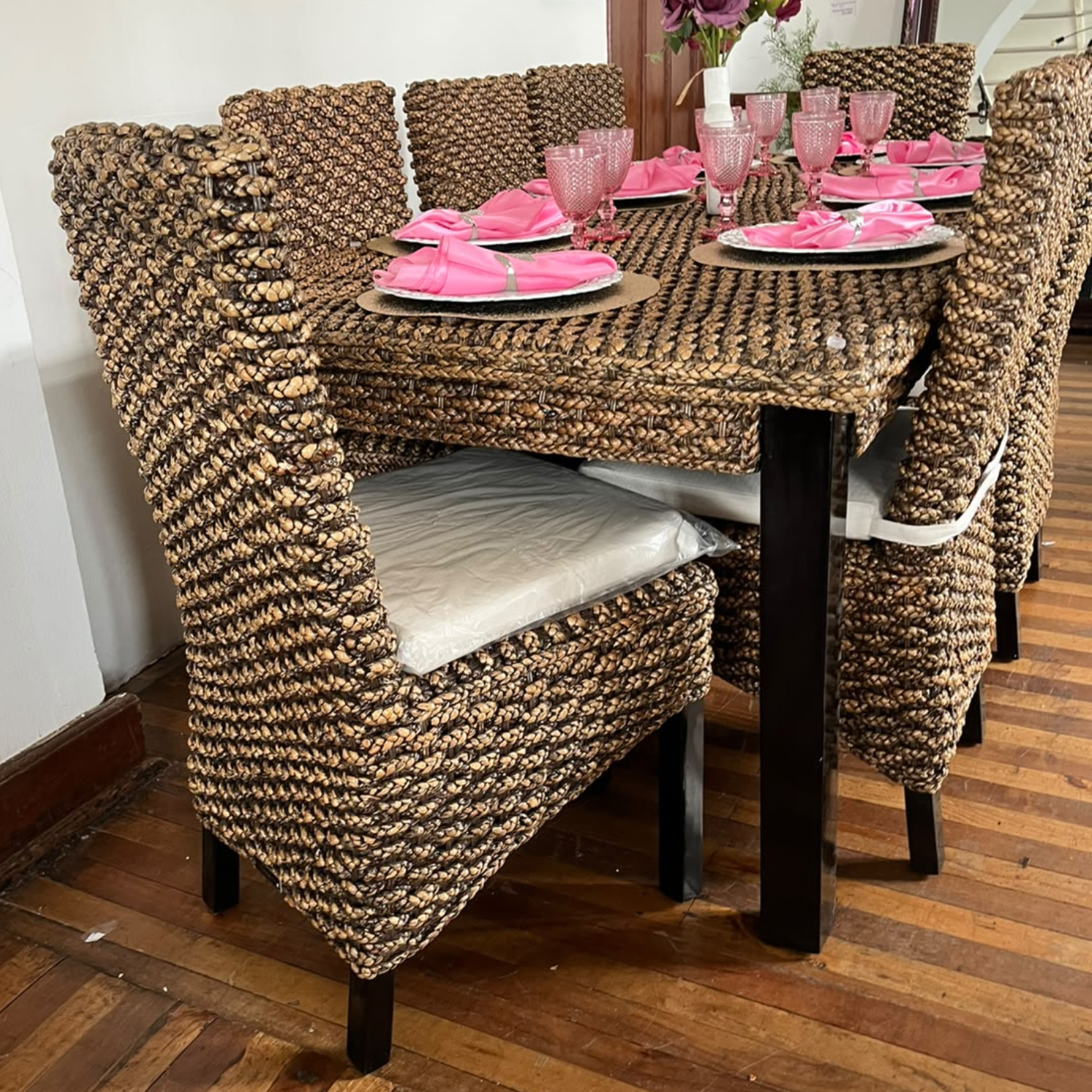 Comedor de 8 Personas Rattan Natural, Comedor de Terraza