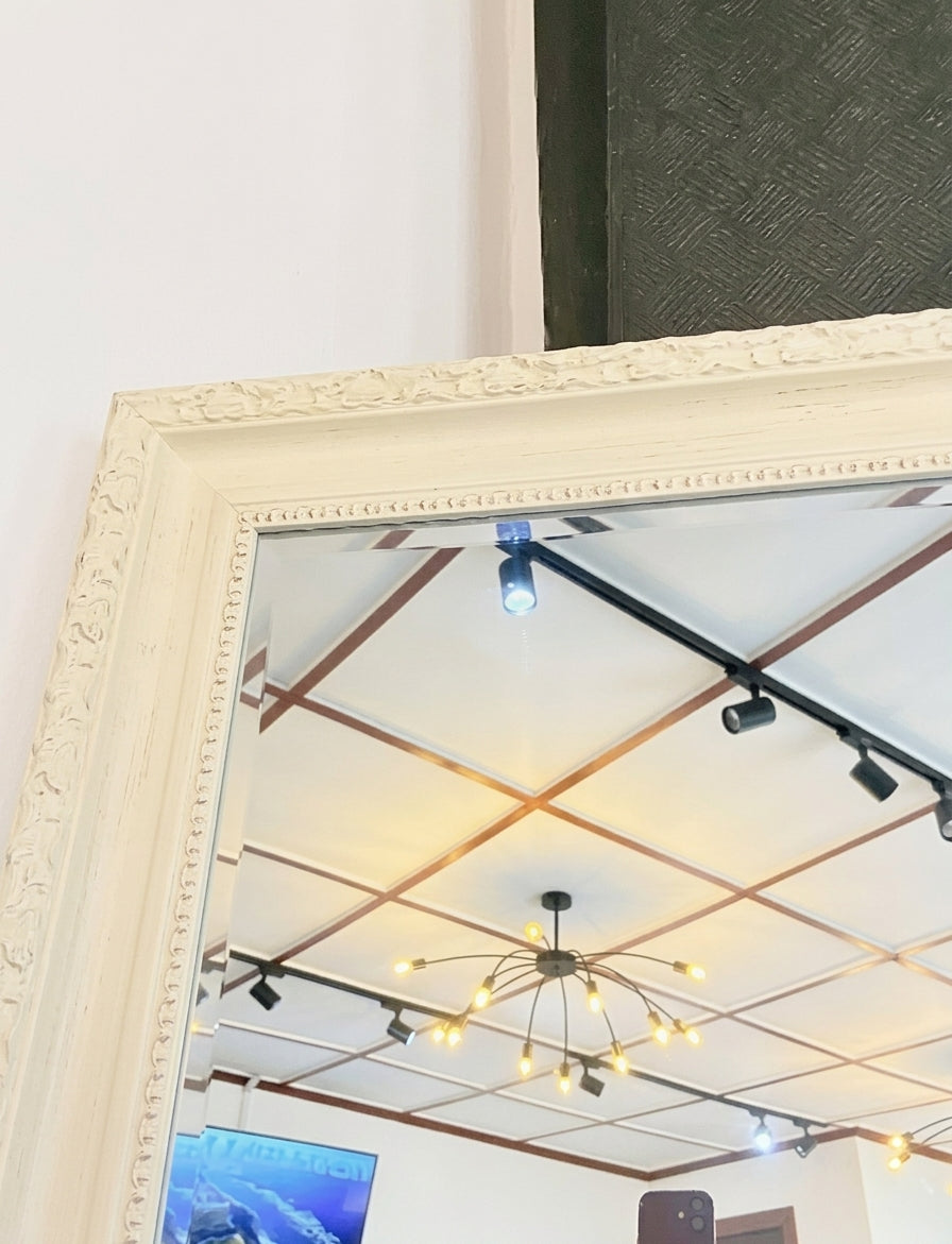 Espejo Decorativo Blanco Vintage