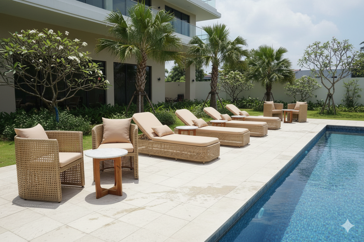 Reposeras Bali Ratán Polivinílico