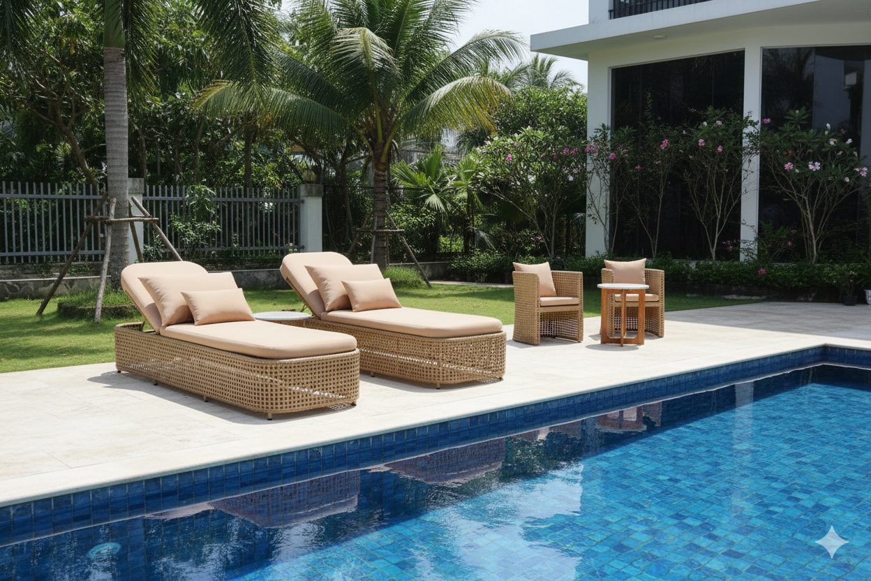 Reposeras Bali Ratán Polivinílico