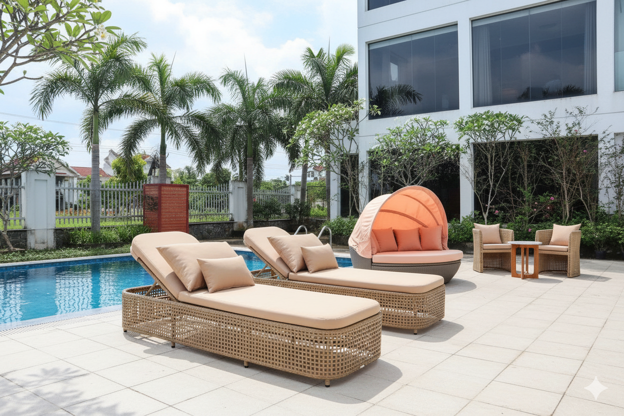 Reposeras Bali Ratán Polivinílico