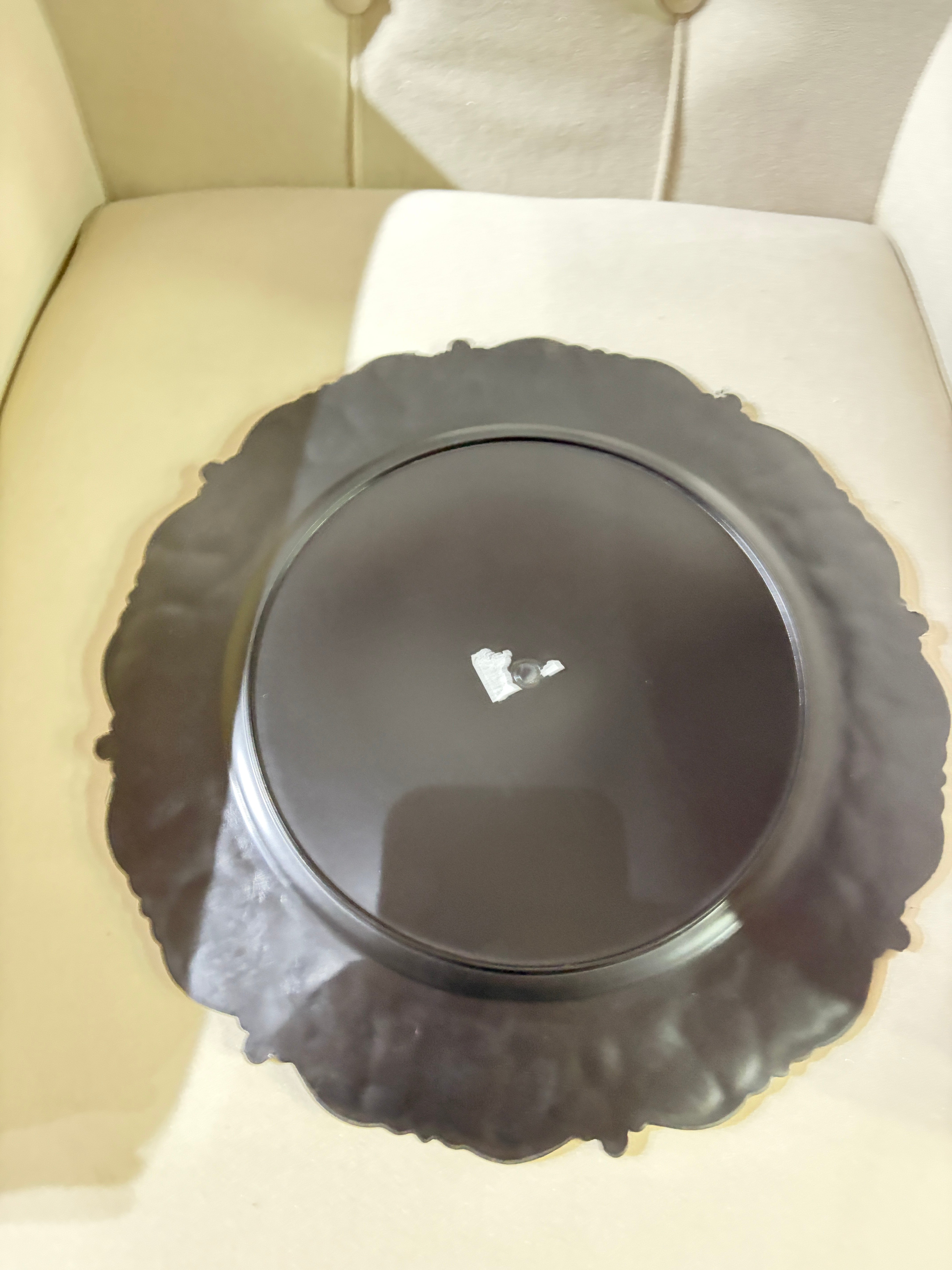 6 Platos Base Decorativos Griego Café