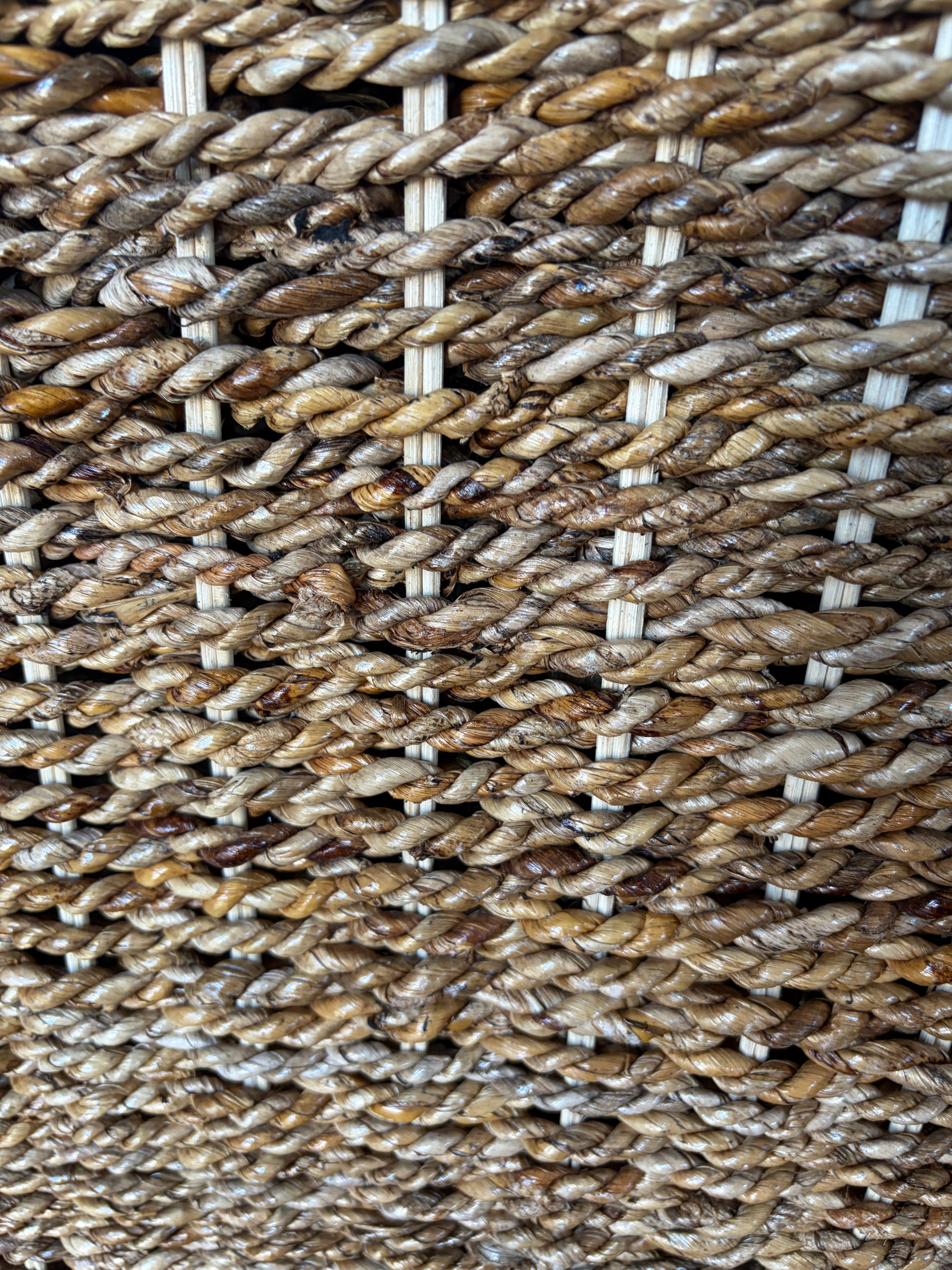 Juego de Terraza Kuta Rattan Natural Hoja de Plátano 3 Cuerpos