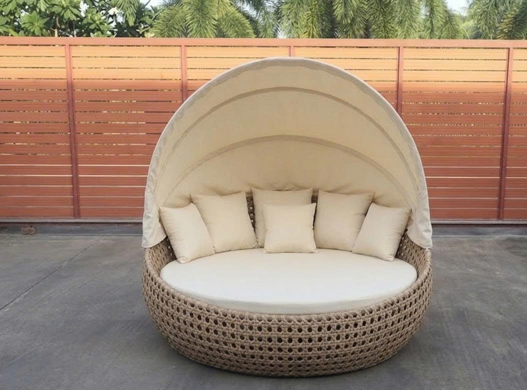 Tumbona Java 2 Plazas, 180CM diámetro, Reposera Redonda