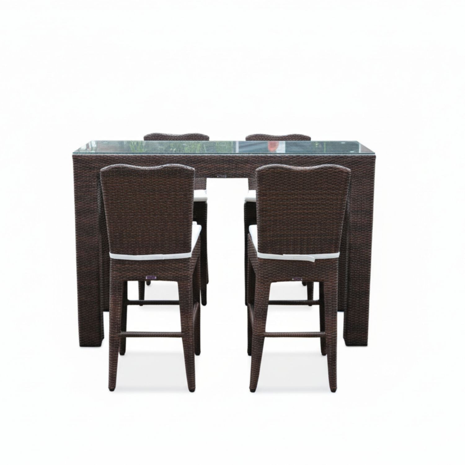 Bar Rattan Polivinílico con 4 Sillas