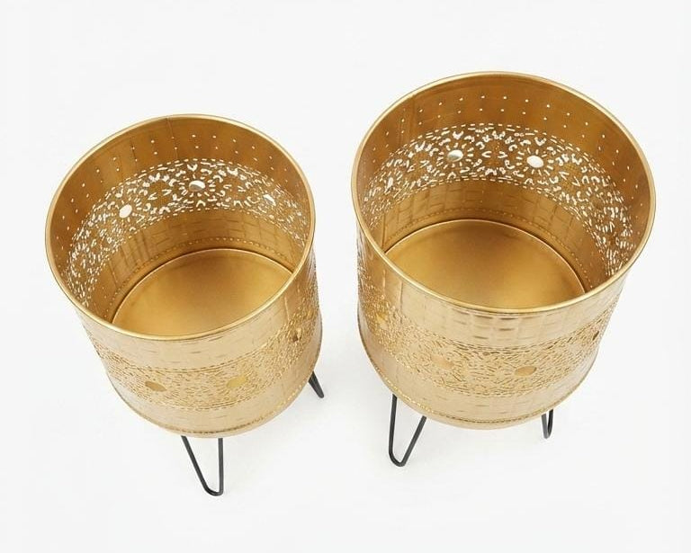 Set 2 Macetero Metal Doardo