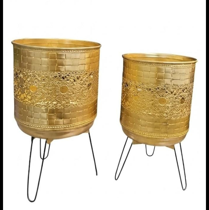 Set 2 Macetero Metal Doardo
