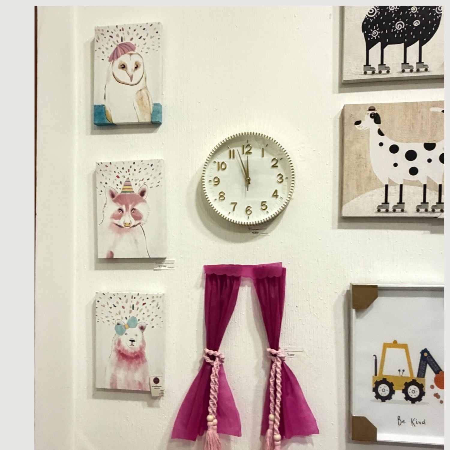 Reloj Pared Blanco con Dorado