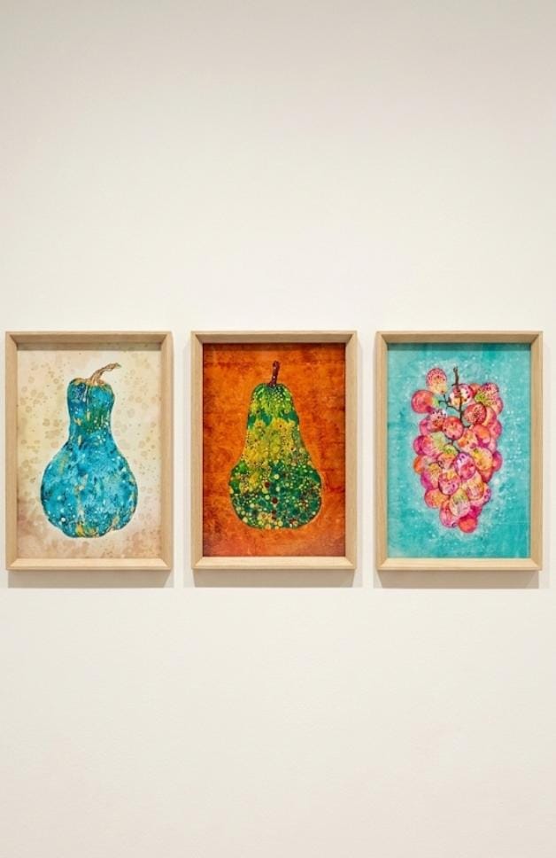 Set de 3 Cuadros Frutas  y  verdura