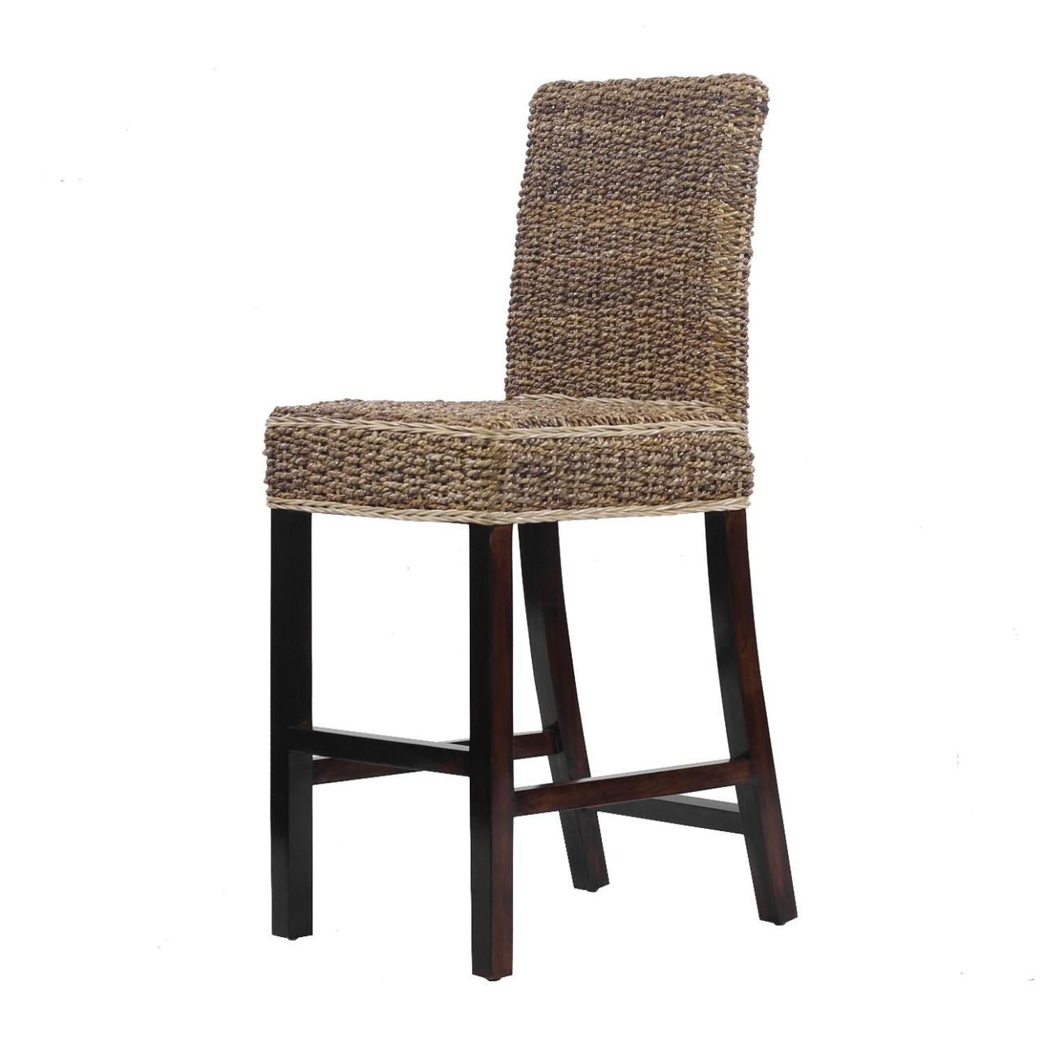 Silla Taburete de Bar Rattan Natural Con Hoja de Plátano, Silla de Bar - silla rattan para terraza y jardín | Terraestilo Chile 1